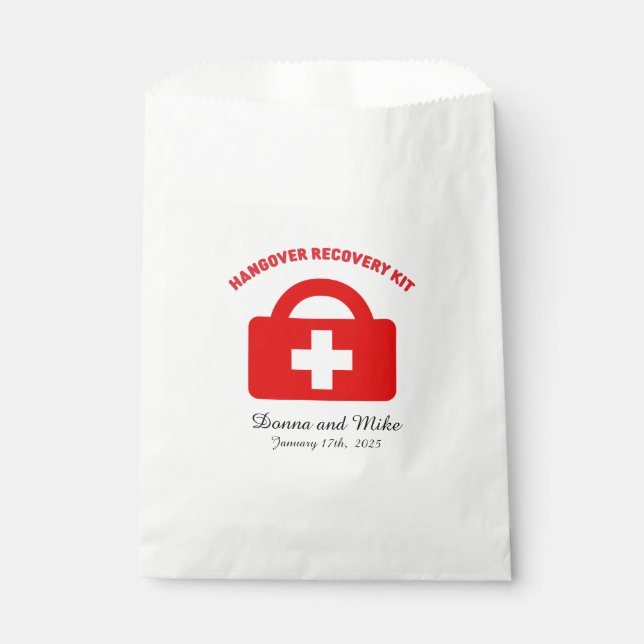 Hangover Erholung Kits Gift Bags für Hochzeitgäste Geschenktütchen (Vorderseite)