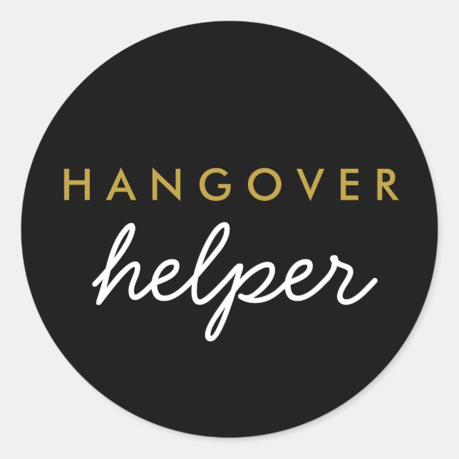 Hangover Helper Gastgeschenk Hochzeit Sticker (Vorderseite)