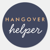 Hangover Helper Gastgeschenk Hochzeit Sticker Navy