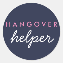 Hangover Helper Gastgeschenk Hochzeit Sticker Navy
