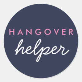 Hangover Helper Gastgeschenk Hochzeit Sticker Navy