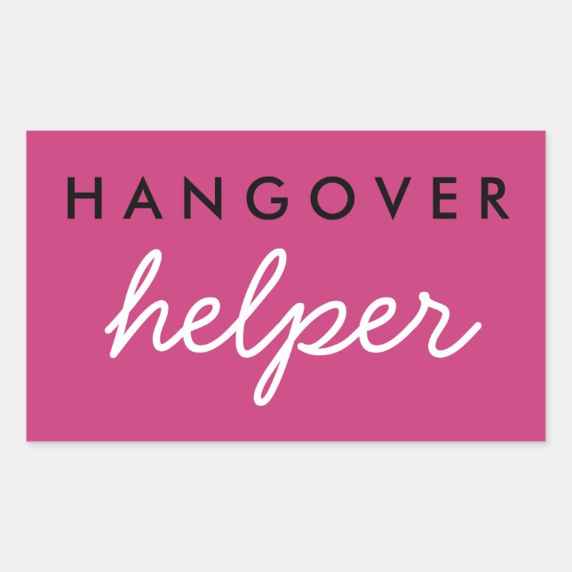Hangover Helper Wedding Bachelorette Favor Sticker (Vorderseite)