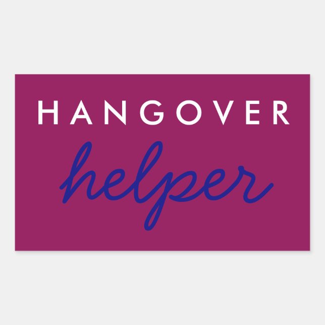 Hangover Helper Wedding Bachelorette Favor Sticker (Vorderseite)