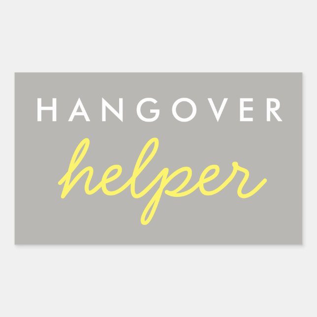 Hangover Helper Wedding Bachelorette Favor Sticker (Vorderseite)