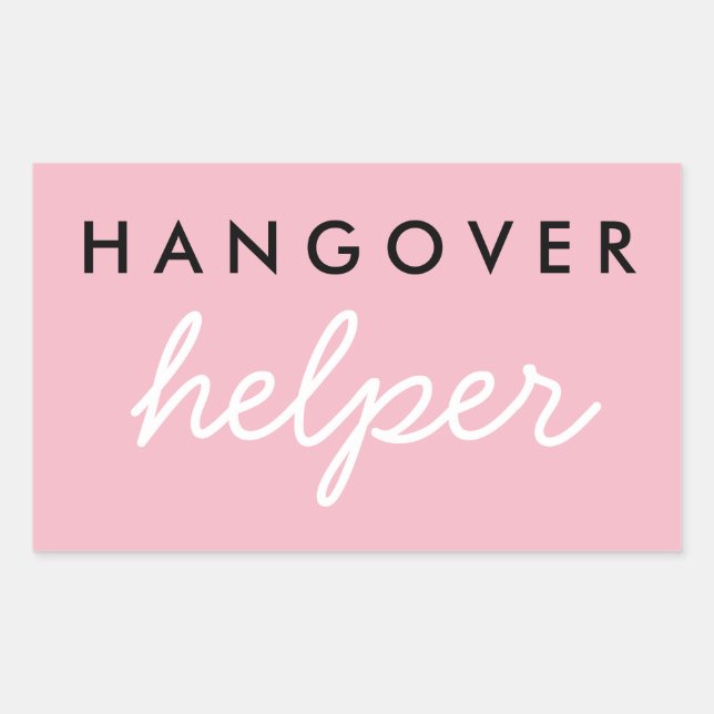 Hangover Helper Wedding Bachelorette Favor Sticker (Vorderseite)