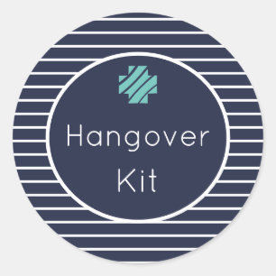 Hangover Kit Aufkleber für Navy und White Stripes