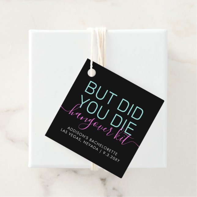 Hangover Kit Die Funny Personalisiert Geschenkanhänger (Beispiel)