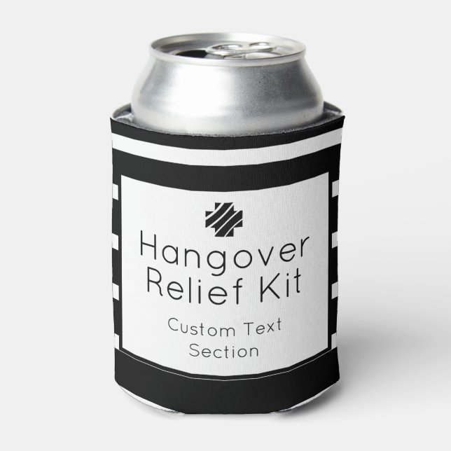 Hangover Relief Kit Black and White Drink Dosenkühler (Kanne Vorderseite)