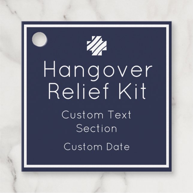 Hangover Relief Kit Geschenkanhänger (Vorderseite)