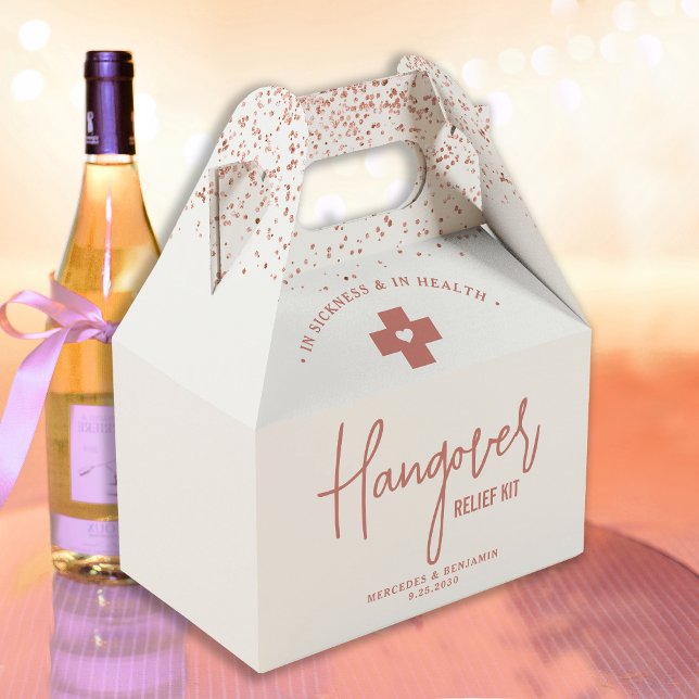 Hangover Relief Kit Moderne Rose Gold Wedding Geschenkschachtel (Von Creator hochgeladen)