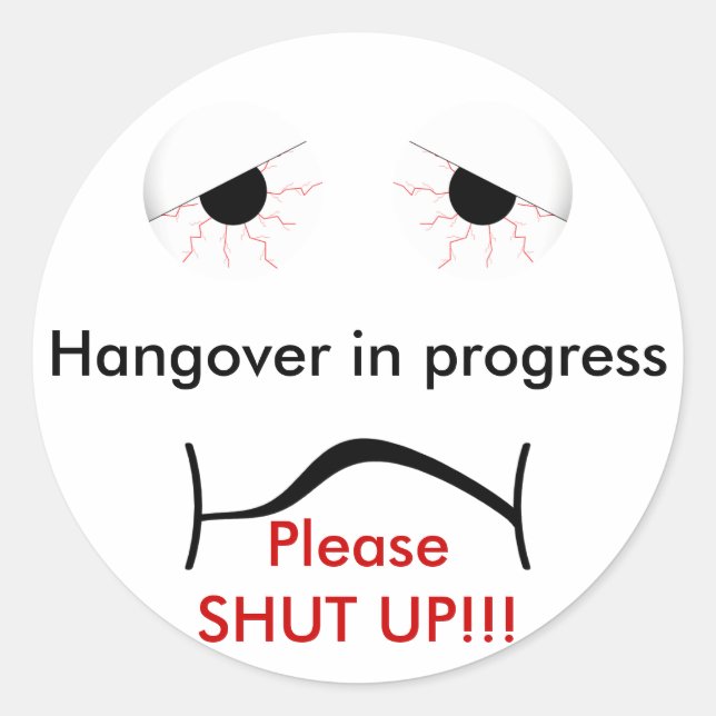 Hangover Sticker (Vorderseite)
