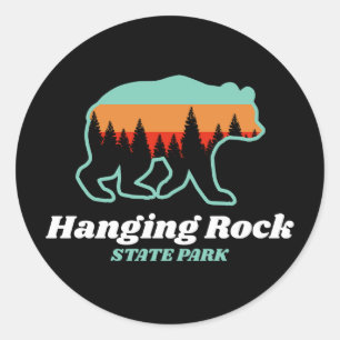 Hangrock Staat Park North Carolina NC Bear Runder Aufkleber