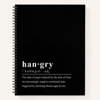 Hangry Dictionary Definition DIO Kochbuch Notizbuch