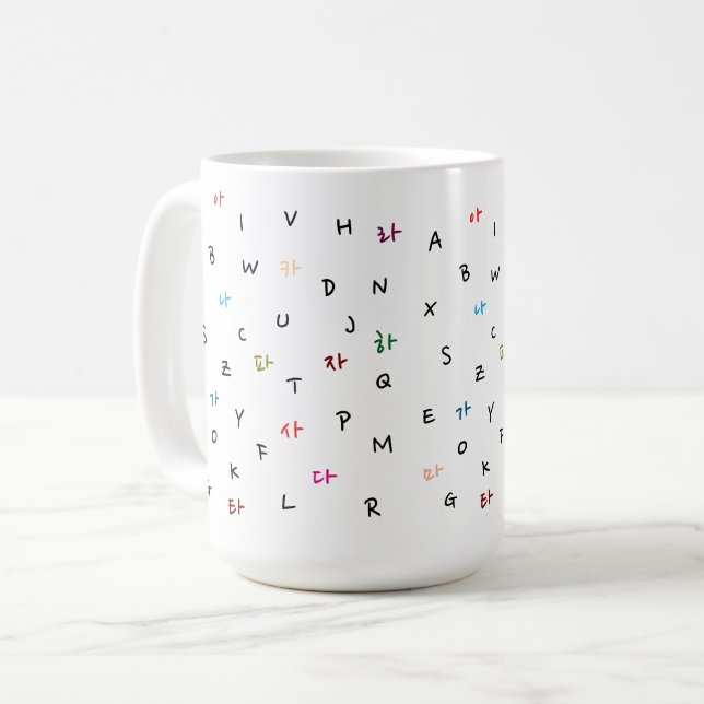 Hangul Et L'Alphabet Mug (Devant gauche)
