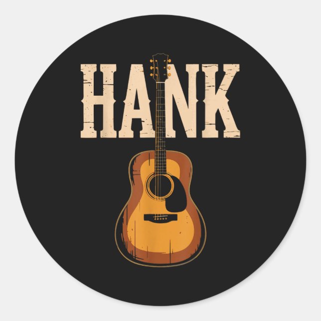 Hank Folk Style Line Dancing Western Country Music Runder Aufkleber (Vorderseite)
