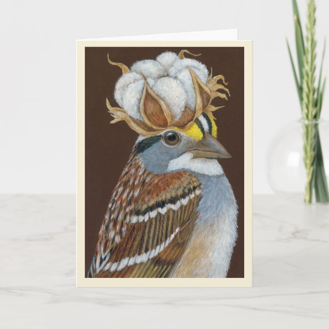 Hank the sparrow folded greeting card karte (Vorderseite)