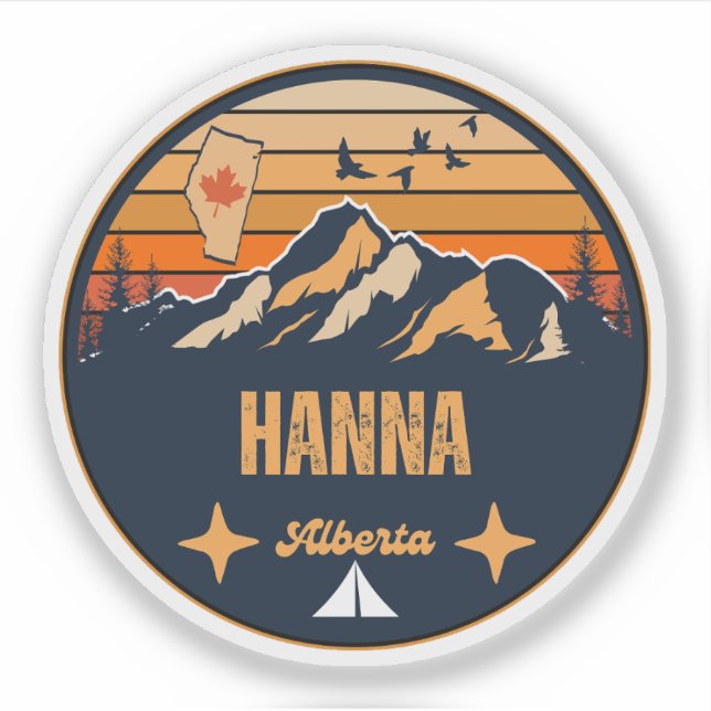 Hanna, Alberta Aufkleber (Vorderseite)