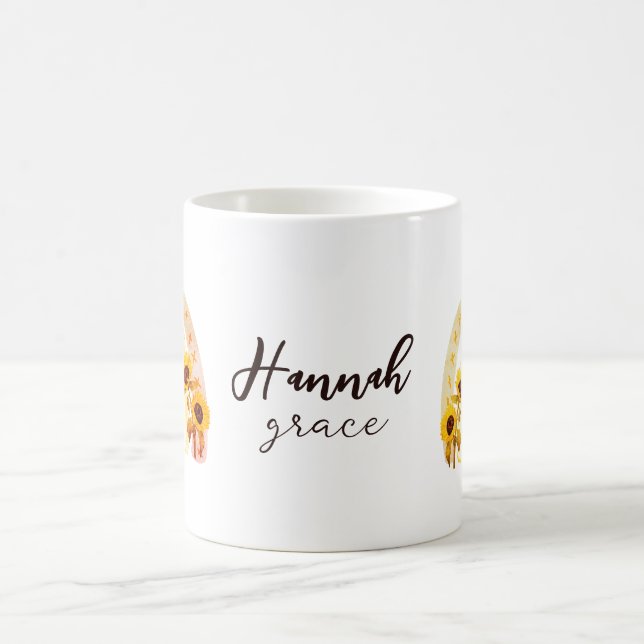 Hanna Hebrew Bedeutung Grace Rainbow Sunflower Boh Kaffeetasse (Mittel)