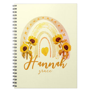 Hanna Hebrew Bedeutung Grace Rainbow Sunflower Boh Notizblock