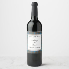 Hanna Scottish Wedding Wine Label Weinetikett