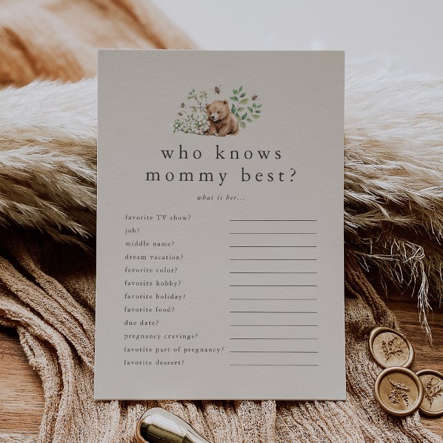 HANNAH Bär, der Mommy Best Baby Shower Game kennt Einladung (Von Creator hochgeladen)