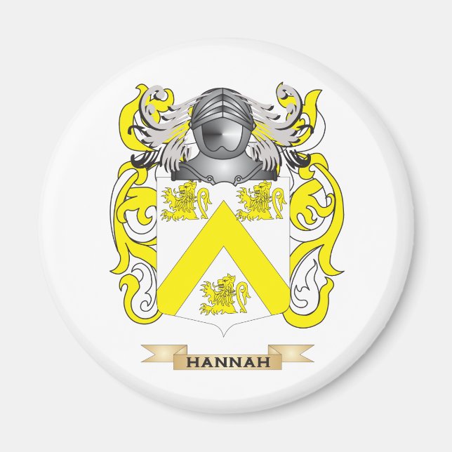 Hannah Coat of Arms (Familienwappen) Magnet (Vorne)