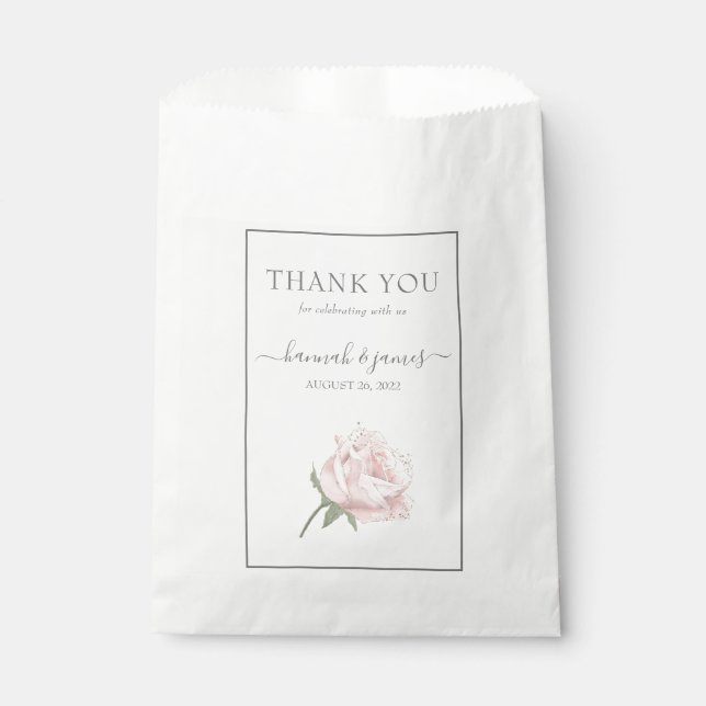 Hannah Elegant Vielen Dank Leckereien Hochzeit Geschenktütchen (Vorderseite)