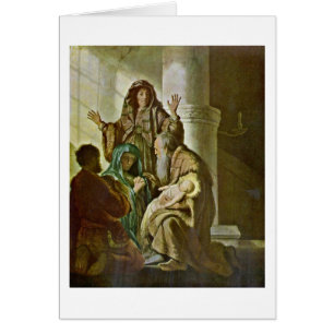 Hannah Et Siméon Au Temple Par Rembrandt Van Rijn