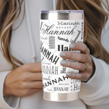 Hannah Individuelle Name Schwarz-weiß Typografie