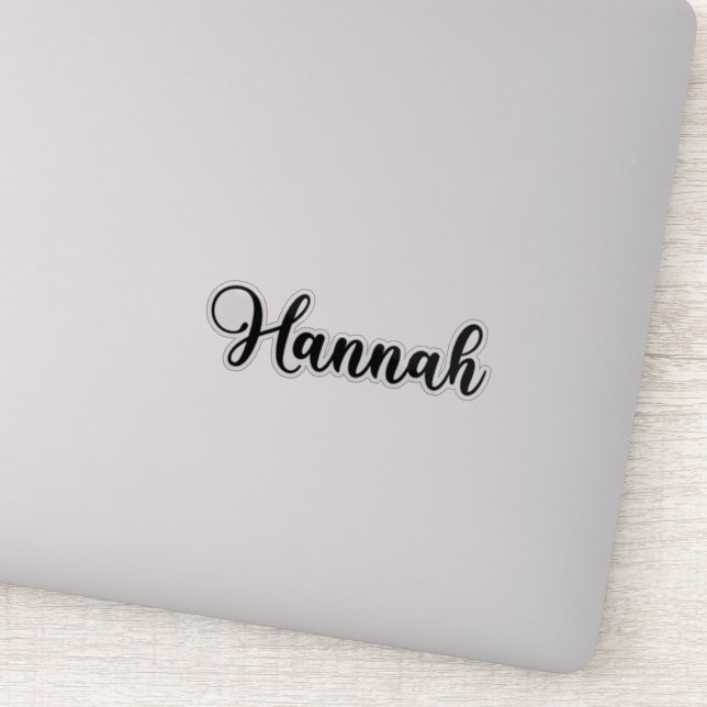 Hannah Name - Handgeschriebene Kalligrafie Aufkleber (Detail)