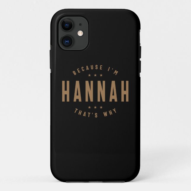 Hannah Name Personalisiert Geburtsname Hannah Case-Mate iPhone Hülle (Rückseite)