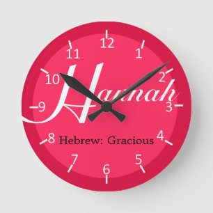 Hannah Strawberry Two-Toned Runde Wanduhr
