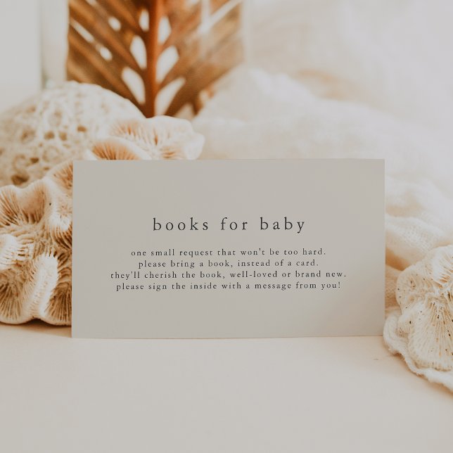 HANNAH Vintag Simple Baby Showbücher für Baby Begleitkarte (HANNAH Vintage Simple Baby Shower Books for Baby Enclosure Card)
