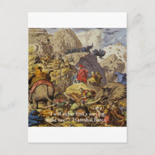 Hannibal Barca & Armee & Zitat Geschenke & Karten
