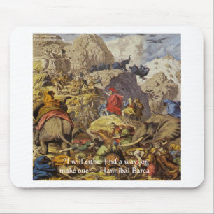 Hannibal Barca & Armee & Zitat Geschenke & Karten Mousepad