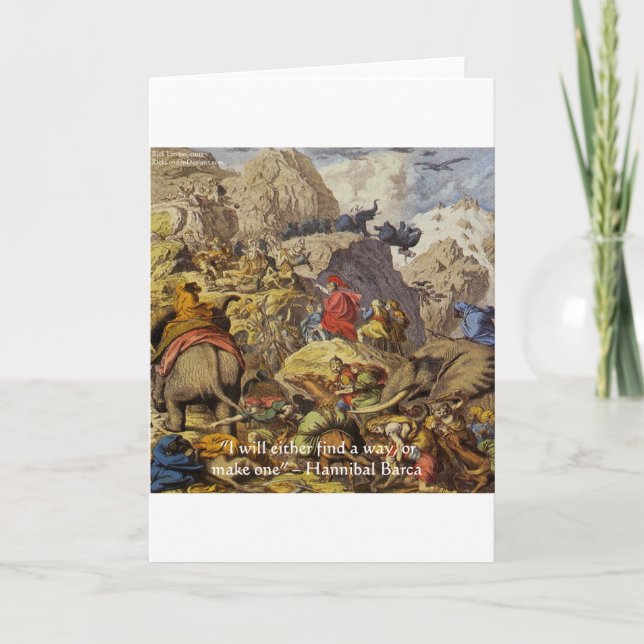 Hannibal Barca & Army & Quote Geschenke & Karten (Vorderseite)