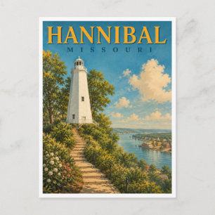 Hannibal Missouri Memorial Leuchtturm GeoSaga Postkarte