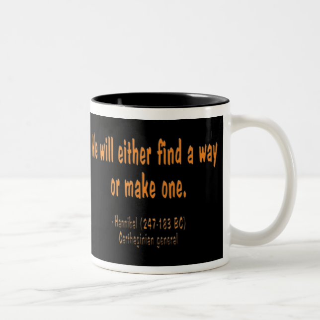 Hannibal Zitat, Team-Mike-Tasse Zweifarbige Tasse (Rechts)