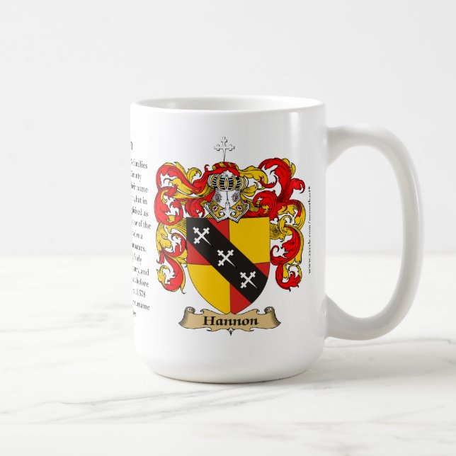 Hannon, der Ursprung, die Bedeutung und das Wappen Kaffeetasse (Rechts)