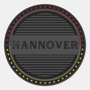 Hannover City Pride Emblem – Deutsche Identität Runder Aufkleber