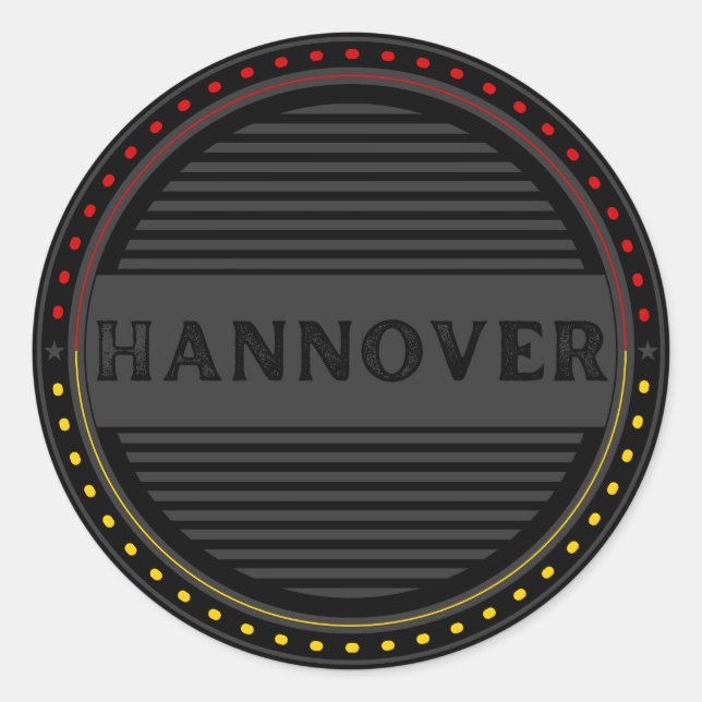 Hannover City Pride Emblem – German Identity Runder Aufkleber (Vorderseite)