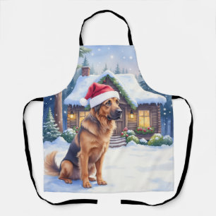 Hannoverscher Schweisshund Schneebedeckte Waldhütt Schürze