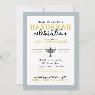 HANNUKAH Celebration Party Menorah Einladung