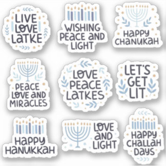 Hannukah dit des autocollants