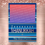 Hannukah-Fotokarte Folien Feiertagskarte<br><div class="desc">.Feiern Sie acht Tage und acht Nächte des Festivals der Lichter mit Hanukkah-Karten und Geschenken. Das Lichterfest ist hier. Lächle die Menorah,  spiele mit dem dreiel und feiere auf Latkes und Sufganiyots. Feiern Sie den Geist von Hanukkah mit Freunden,  Familie und Lieben,  indem Sie ihnen Happy Hanukkah wünschen.</div>