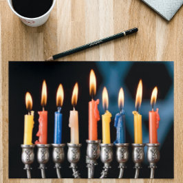 Hannukah Menorah Feiertagskarte