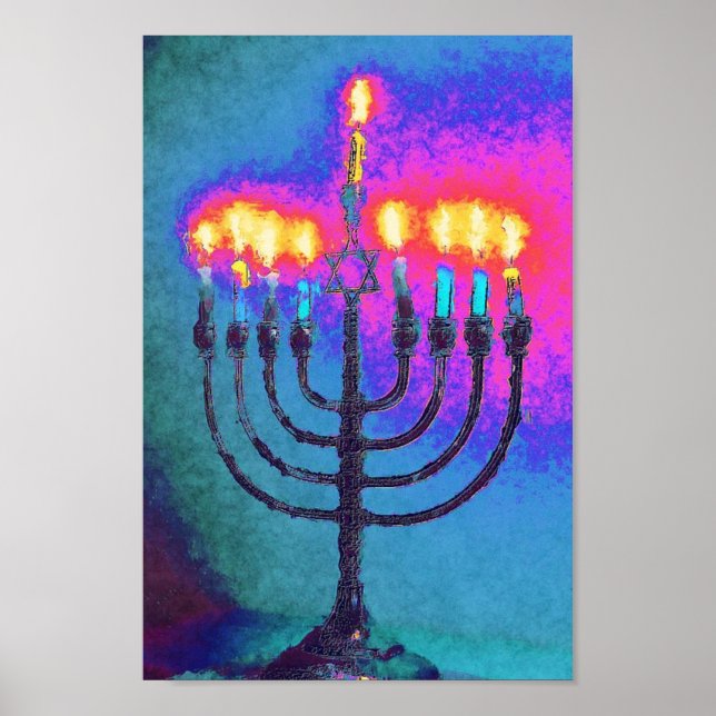 Hannukah menorah Judaika Poster (Vorne)