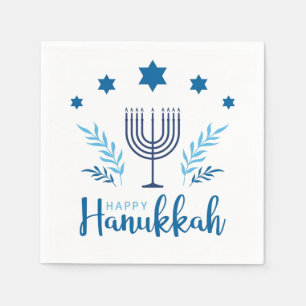 Hannukah menorah serviette