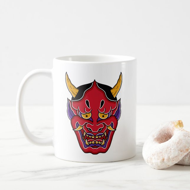 Hannya (般 若 面) kaffeetasse (Mit Donut)