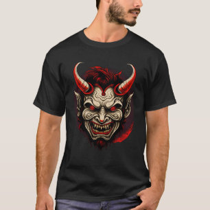 Hannya Horror Mythische Kreaturen Japanischer Oni T-Shirt